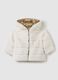 Regular fit golden padded jacket for baby girls_1