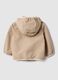 Beige regular fit hooded jacket for boys_1