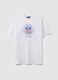 White Pure Cotton T-shirt with NFL logo_4