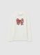 Girl's White Christmas Cotton Jumper Regular Fit_0