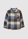 Multi-colour regular fit cotton flannel shirt for toddlers_0
