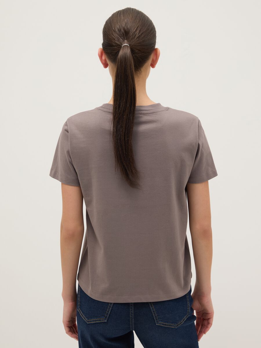 Grey pure cotton regular fit T-shirt with Hard Rock Cafe logo_2