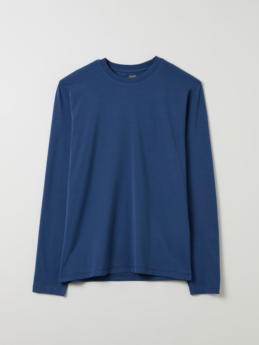 Long-sleeved T-shirt in stretch cotton_4