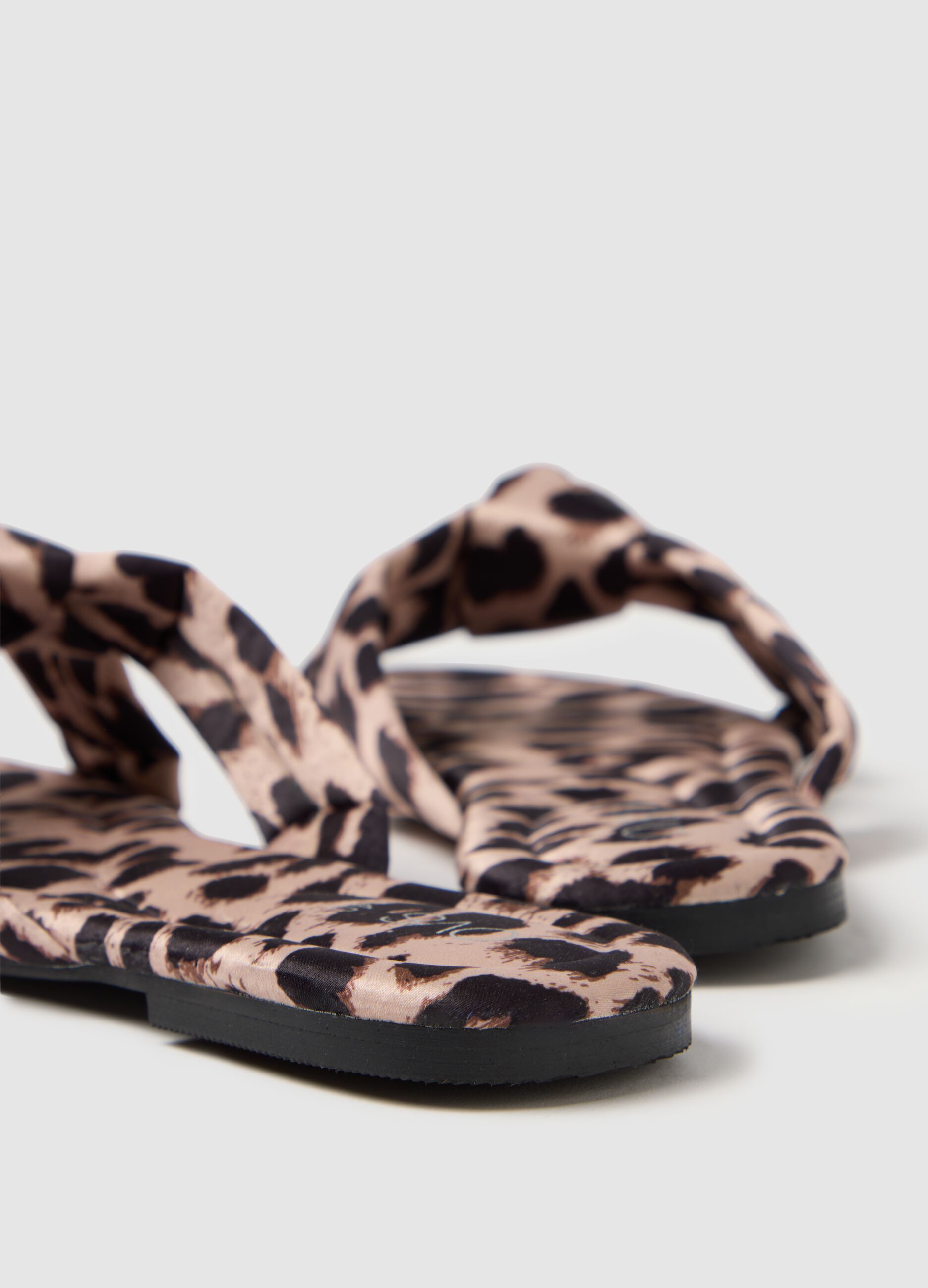 Sandalo da donna in misto materiali multicolor