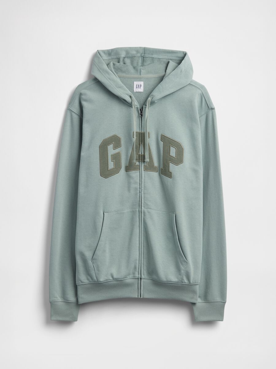 Cotton blend logo hoodie_3