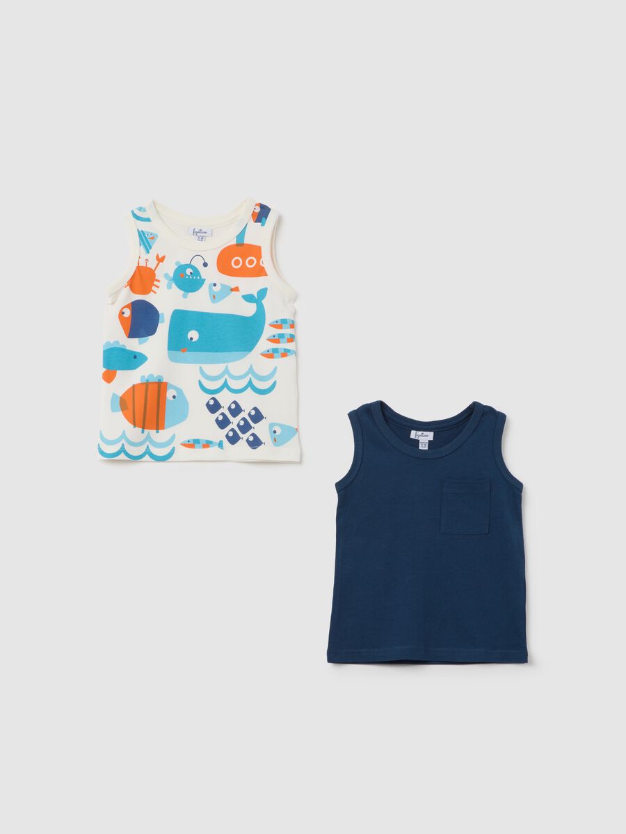 Children's pure cotton multicolour vest regular fit_0