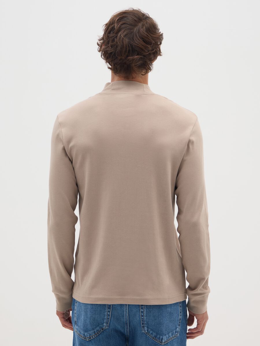 Maglia in puro cotone beige regular fit_2