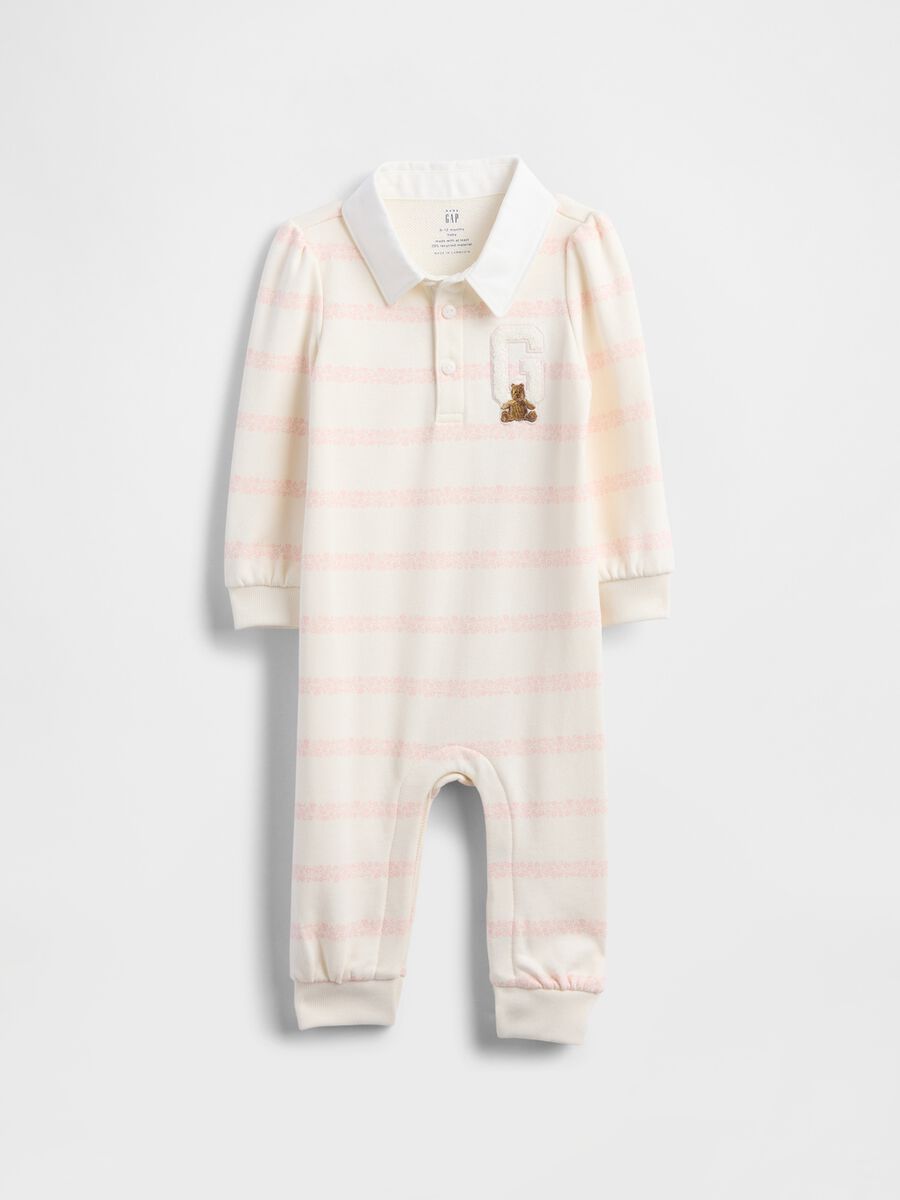 Pink cotton baby unisex romper_0