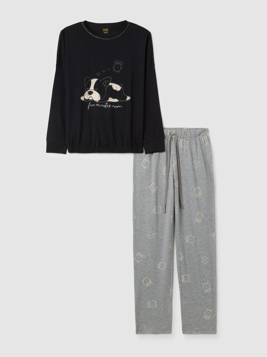 Multicolour pure cotton regular fit pyjamas_0