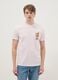 Regular fit pink pure cotton T-shirt with Americano prints_1