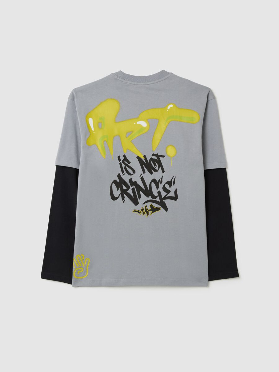 Maglia da ragazzo in puro cotone multicolor vestibilità over_4