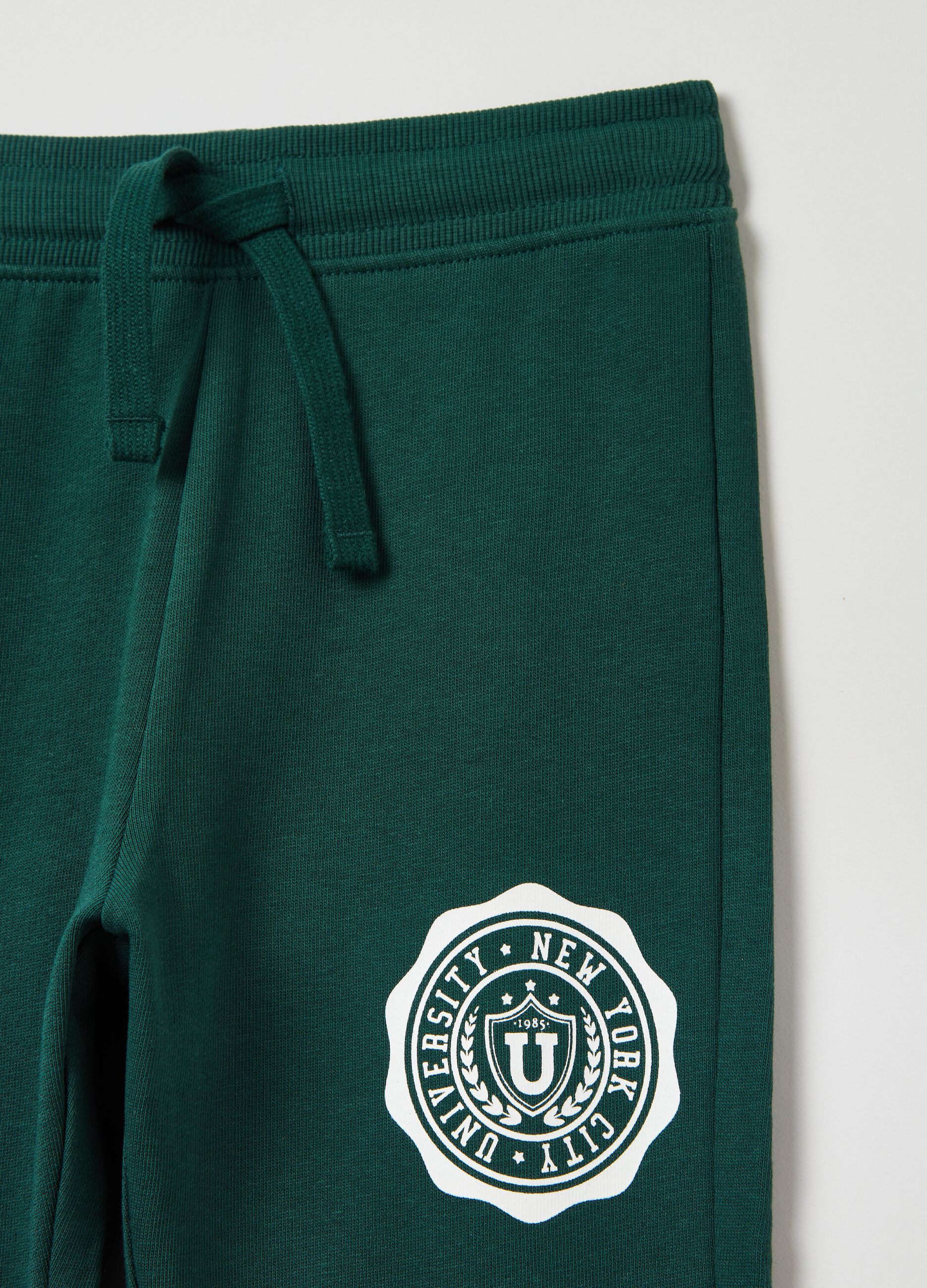 Joggers in felpa con coulisse e stampa_2