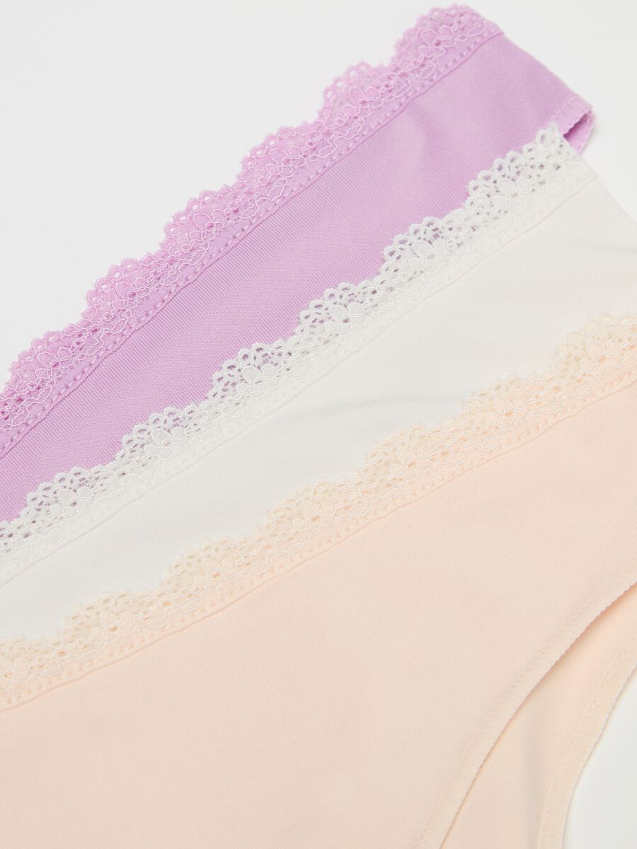 Three-pack Brazilian-cut briefs with lace_5