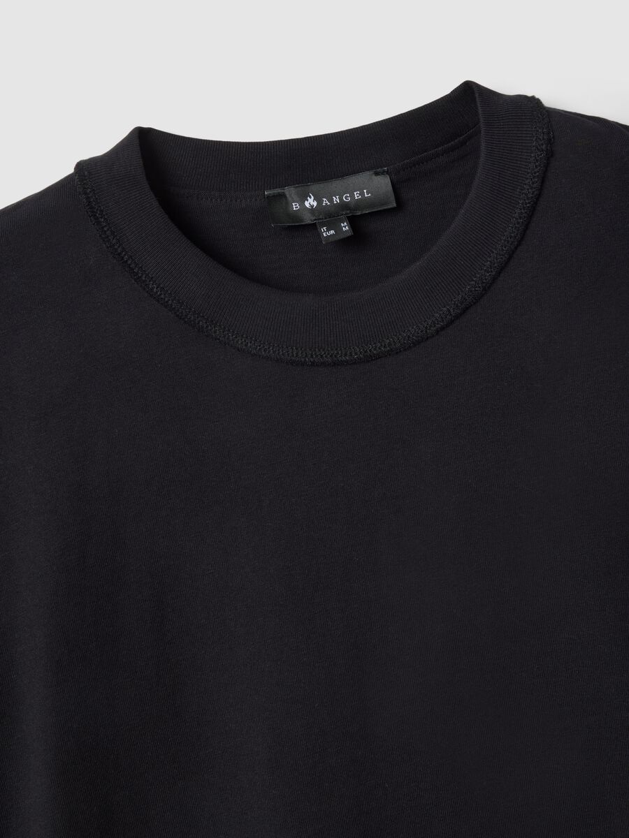 T-shirt in puro cotone nero boxy fit_5
