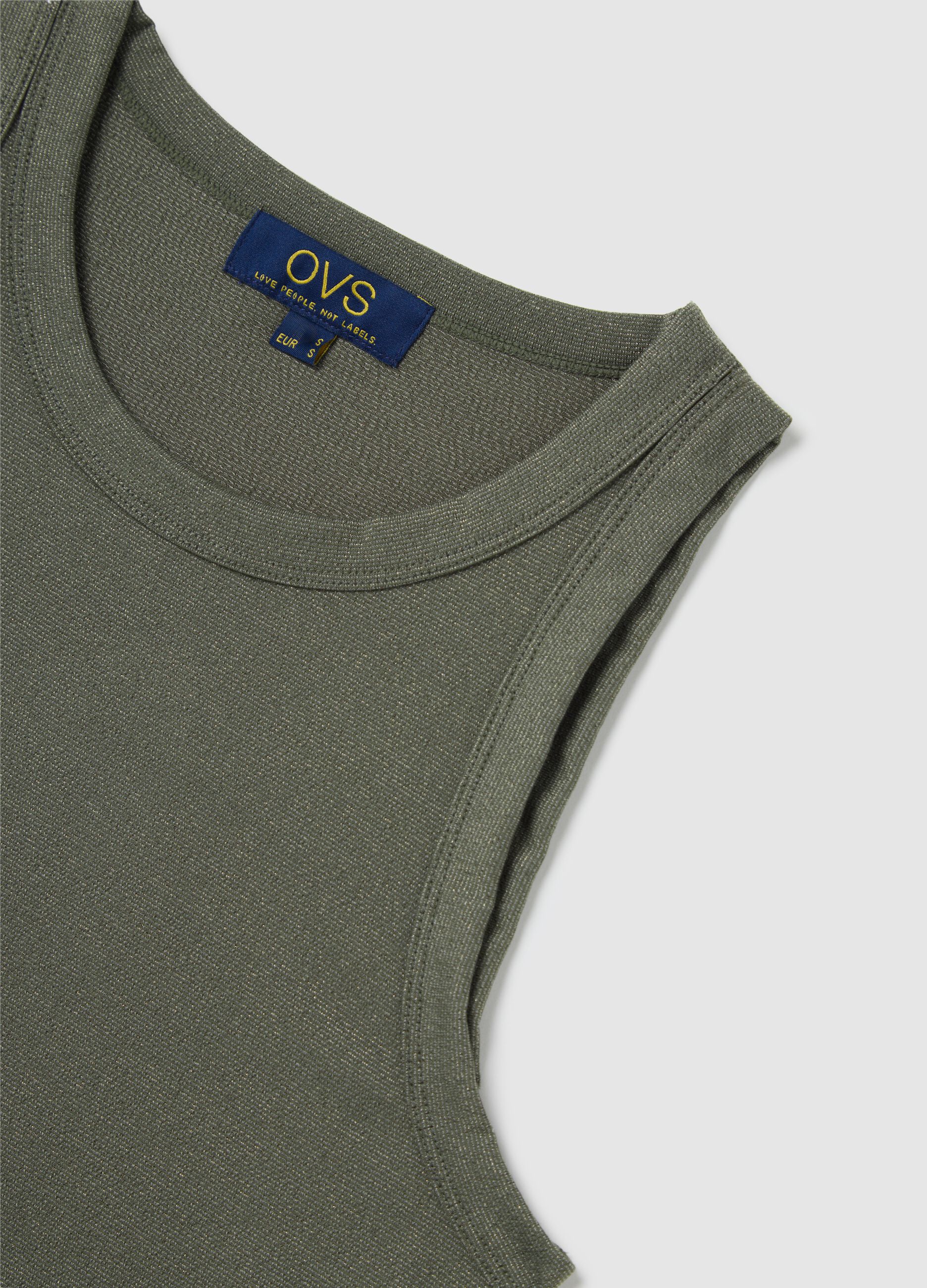 Green Stretch Jersey Tank Top by Ovs