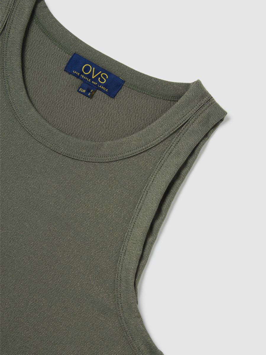 Green Stretch Jersey Tank Top by Ovs_5