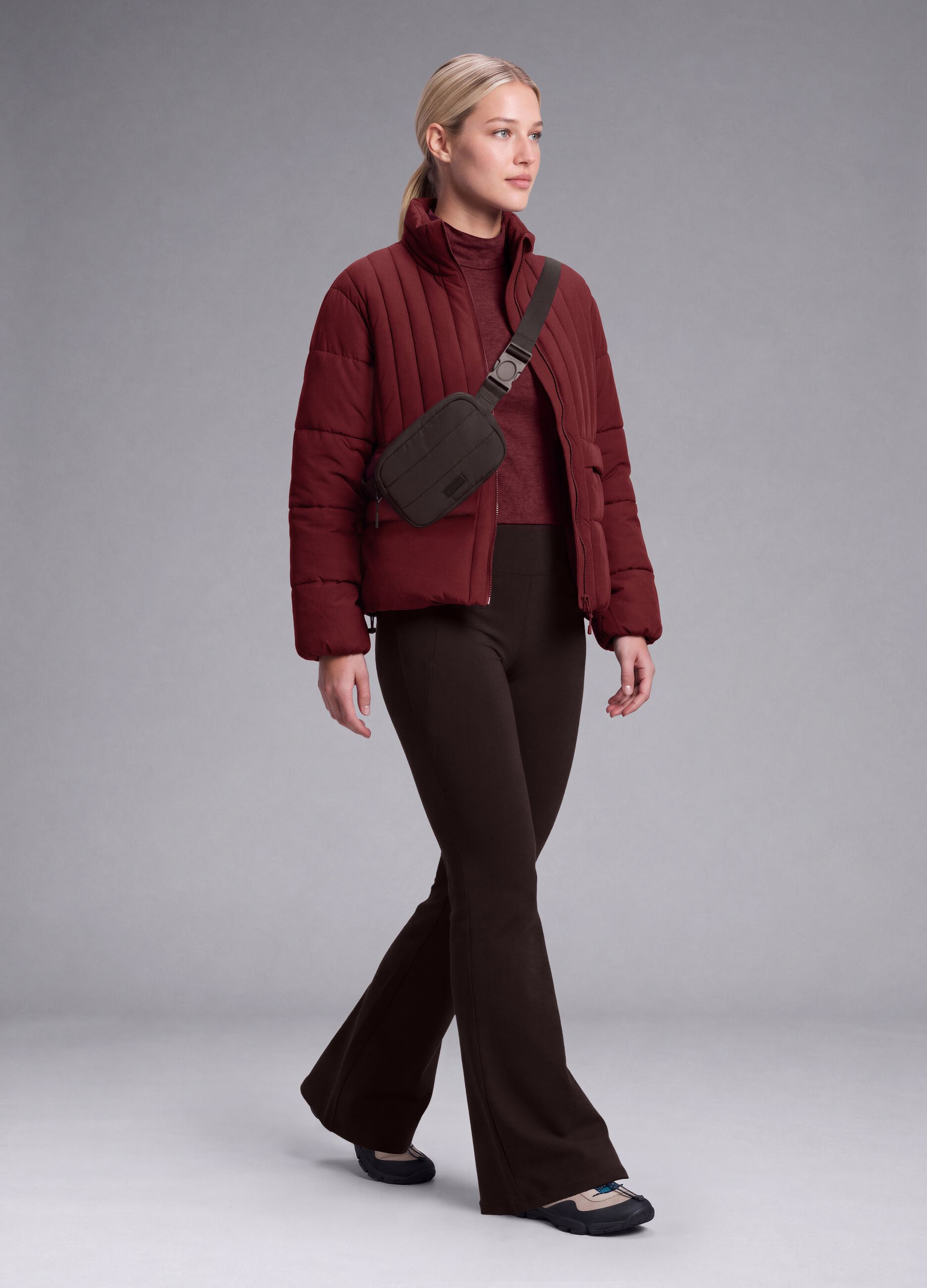 Brown flared stretch trousers ALTAVIA STUDIO
