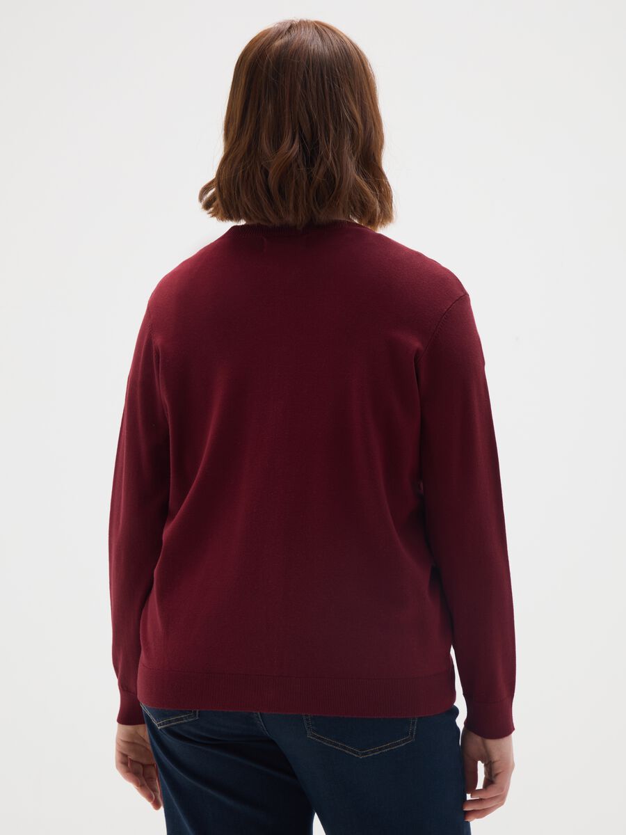 Red Regular Fit Cardigan_3