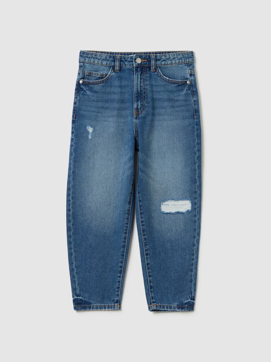 Baggy fit distressed jeans_0