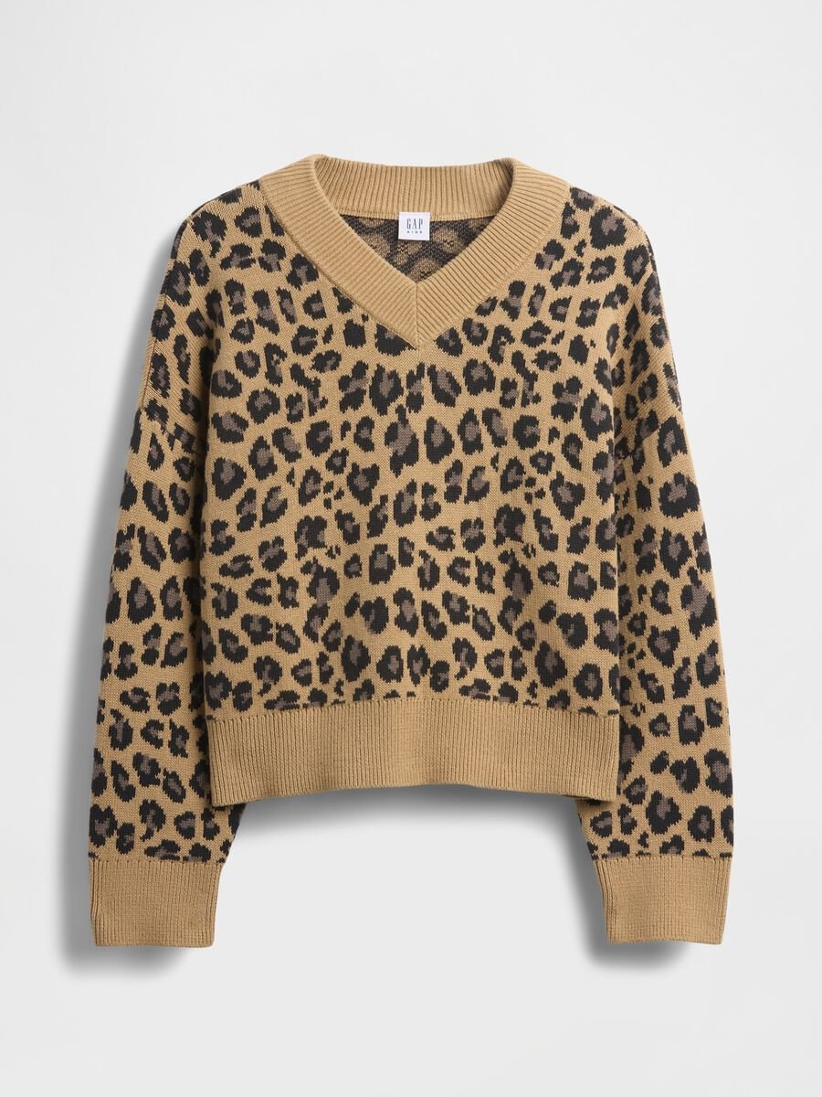 Beige Leopard Print Jumper_3