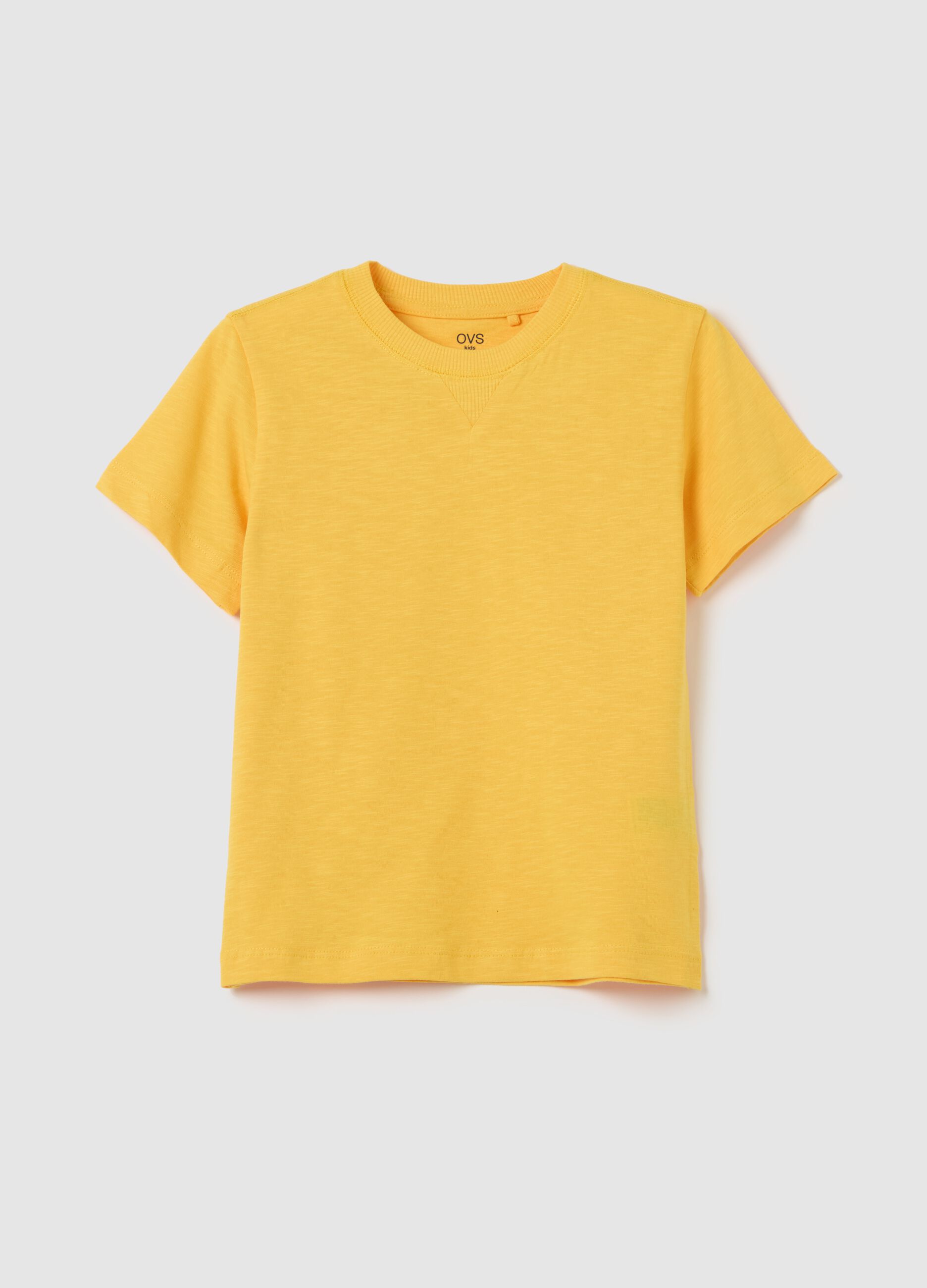 Cotton T-shirt with round neck