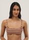 Multicoloured striped stretch-fabric bralette bikini top_0