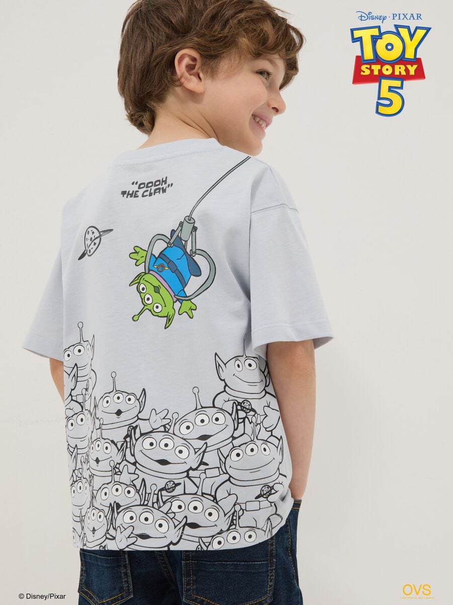 Grey pure cotton Toy Story graphic T-shirt for boys_0