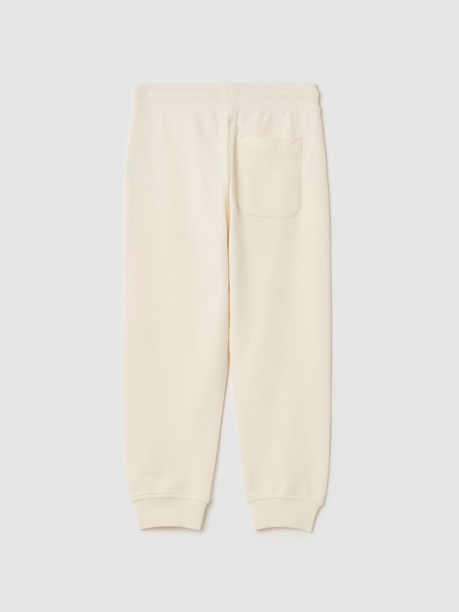 Fleece joggers with drawstring_1
