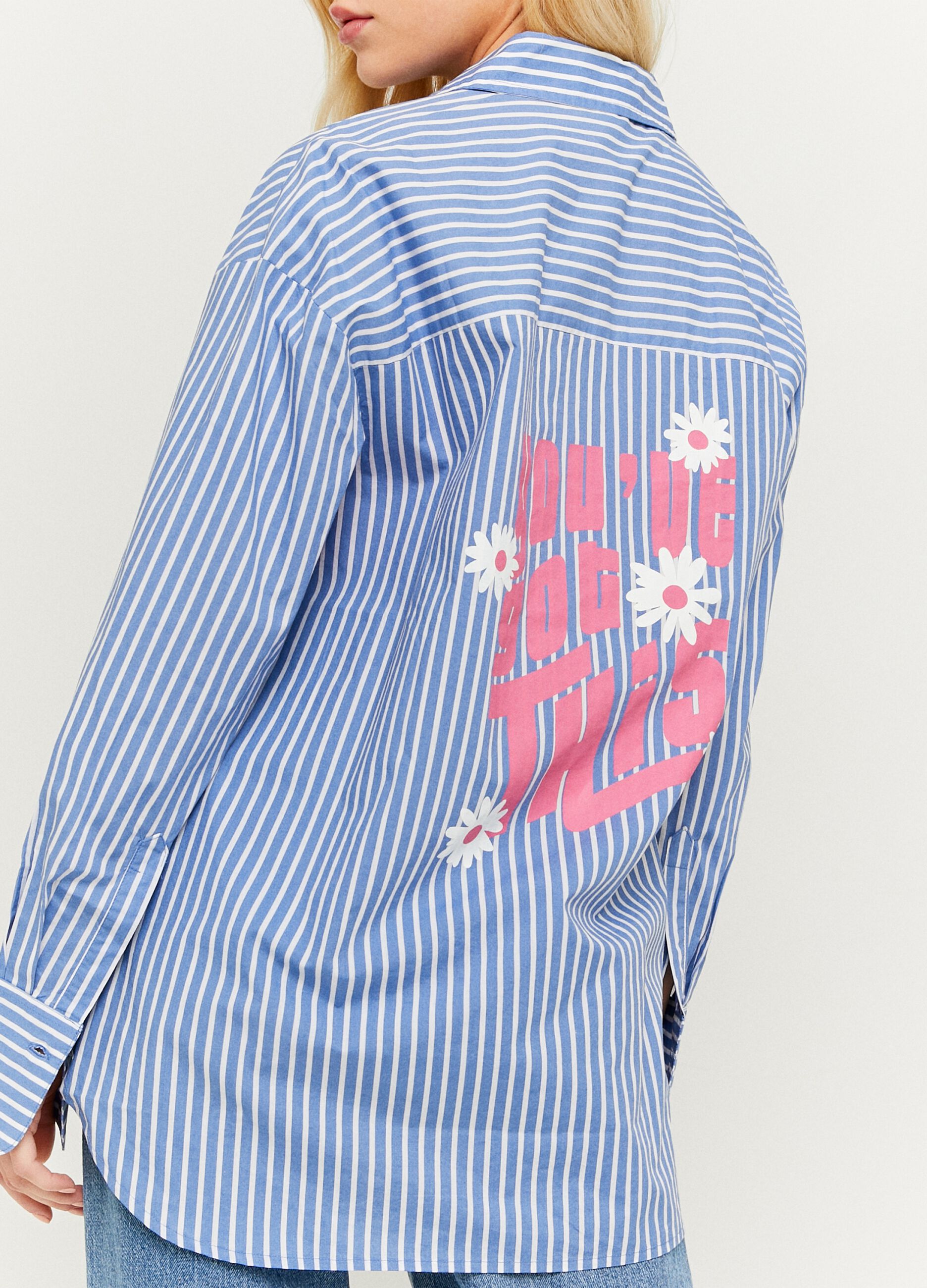 Camicia a righe con stampa_1