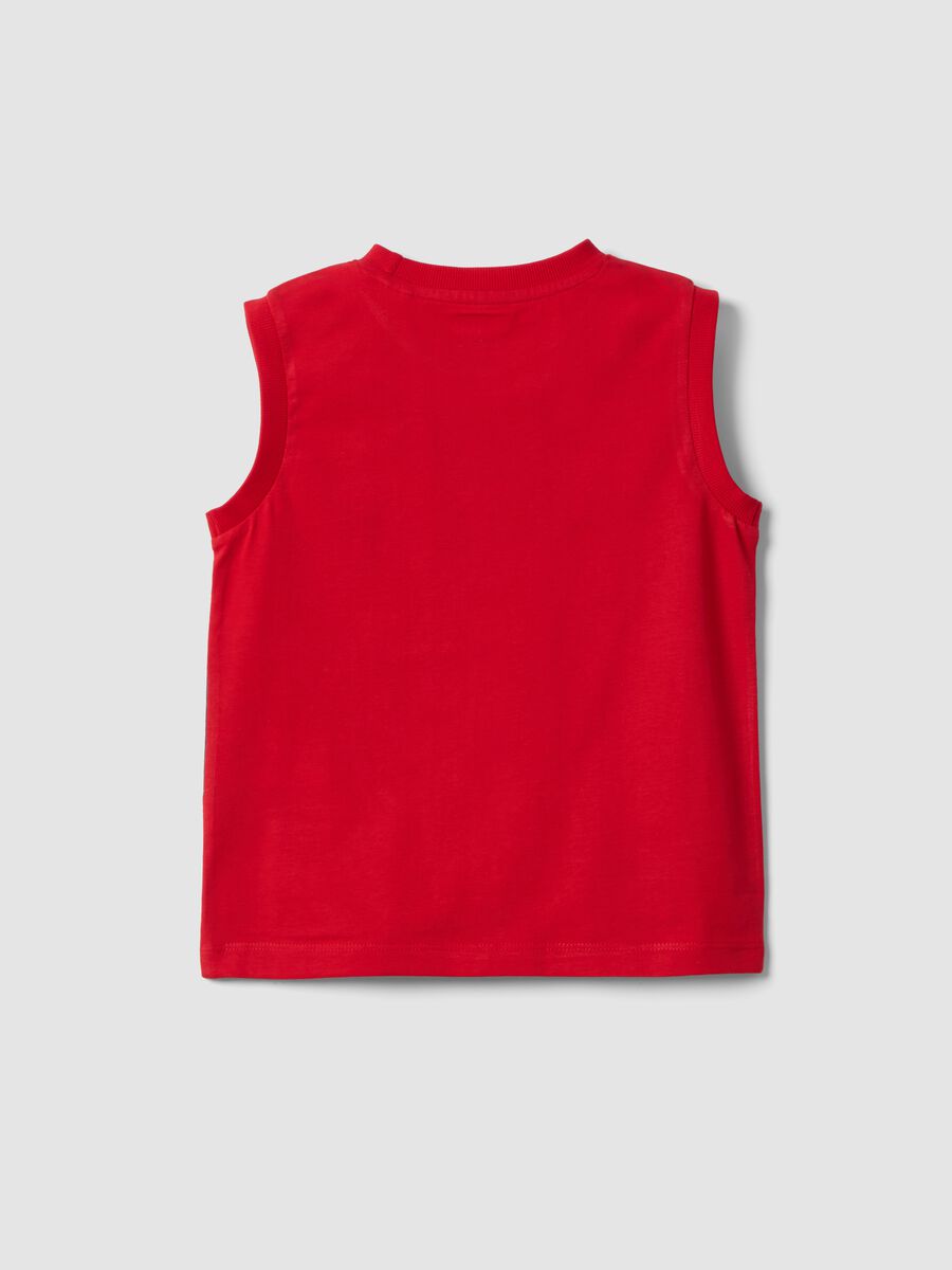 Red pure cotton Spider-Man vest top_1
