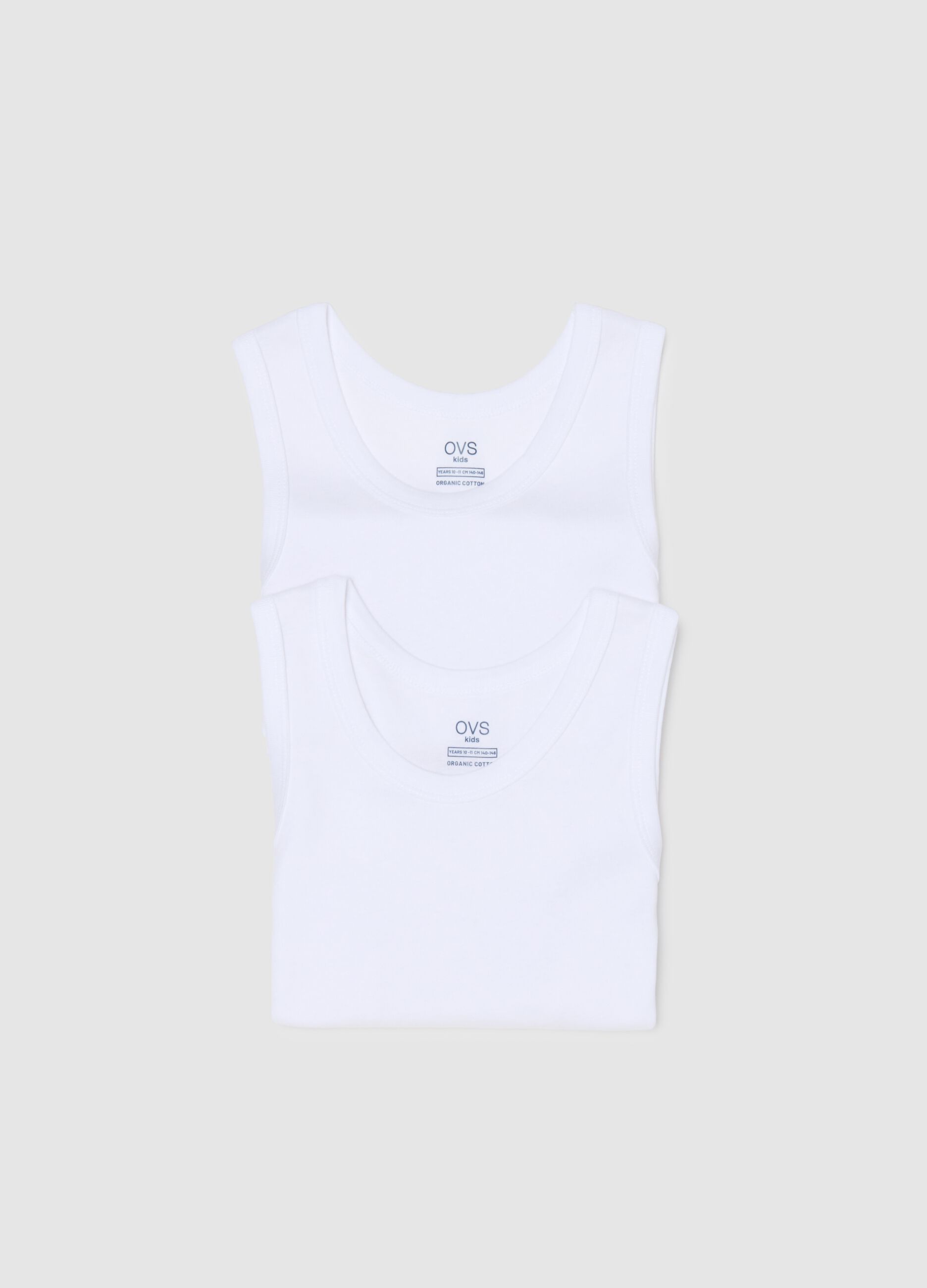 Boy's White Cotton Vests Pack - Regular Fit