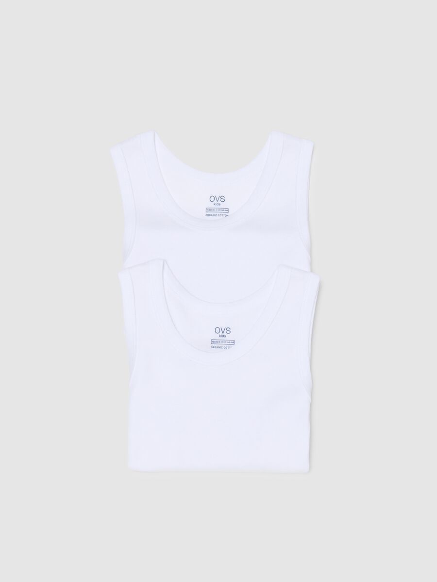 Boy's White Cotton Vests Pack - Regular Fit_2