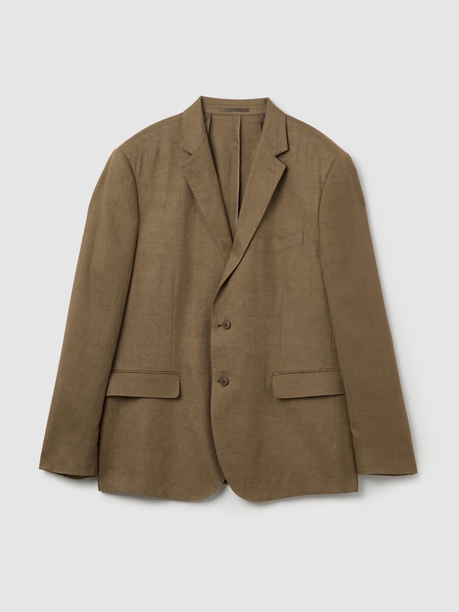 Plus Size oversized blazer in linen_4