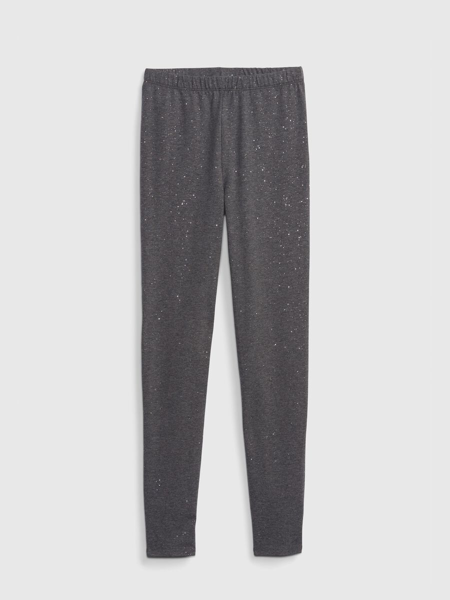 Leggings with diamanté motif_0