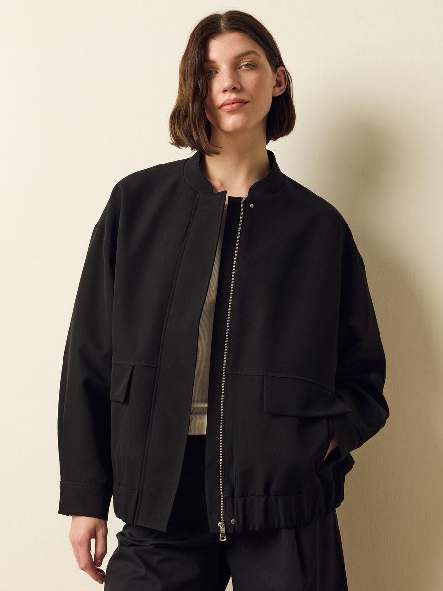 Full-zip bomber jacket_0