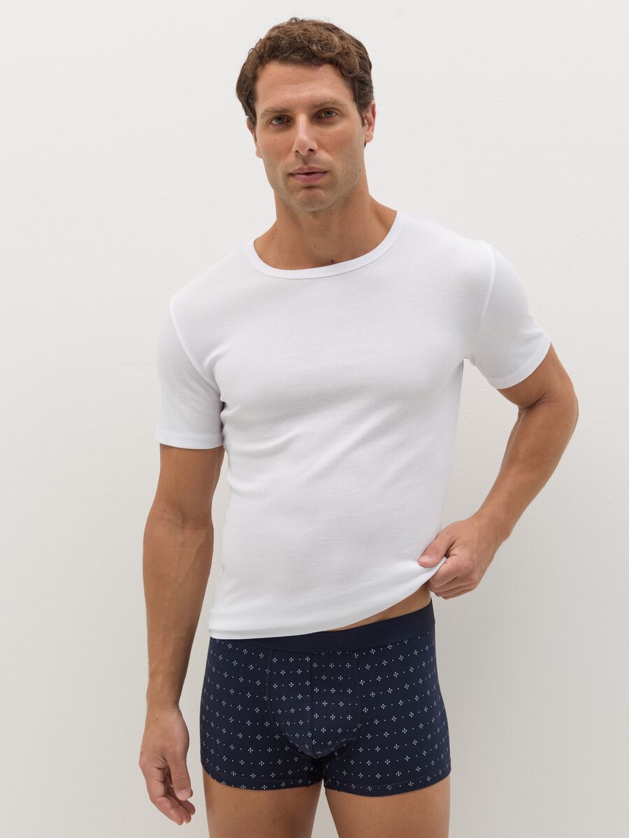 Three-pack boxer shorts in organic cotton with stripes and print_0