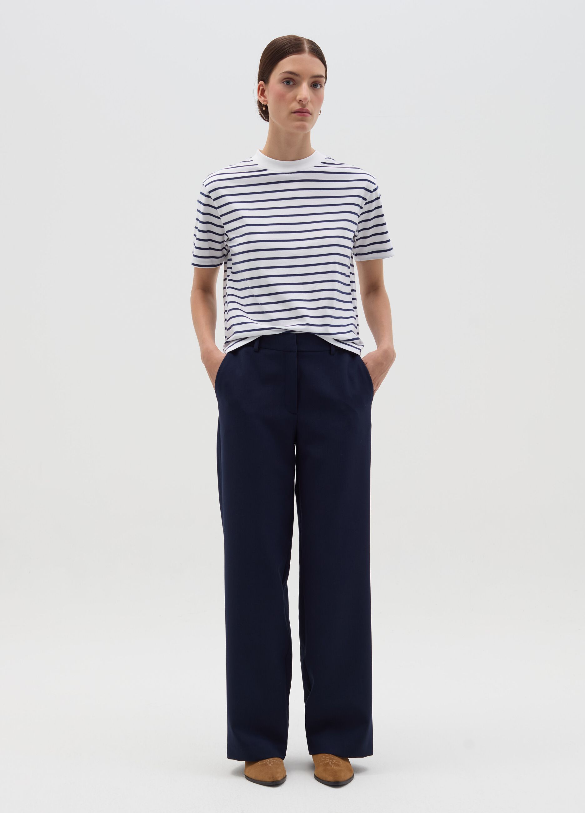 Striped cotton T-shirt