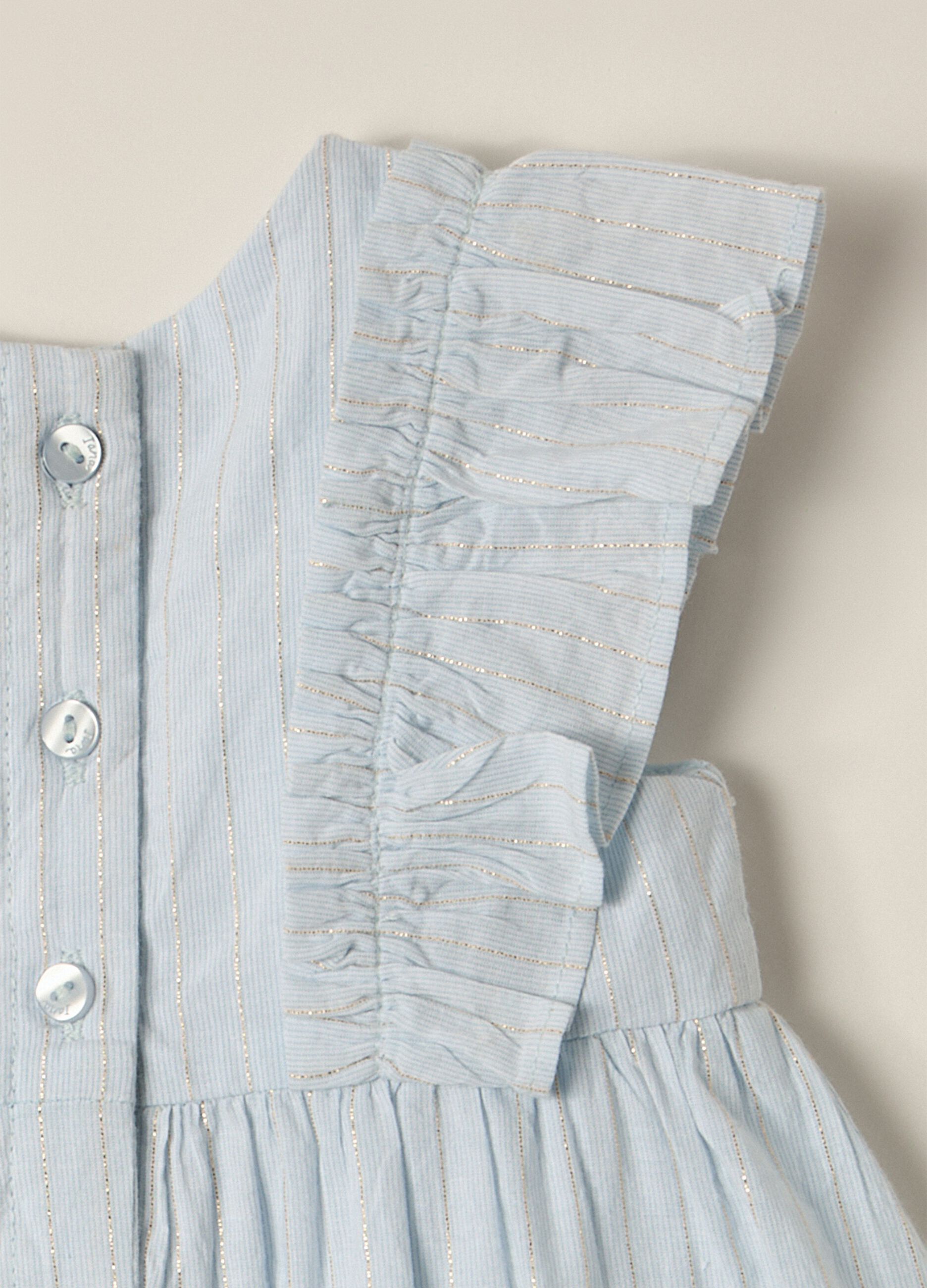 Set vestito + shorts in cotone con filo lurex IANA neonata
