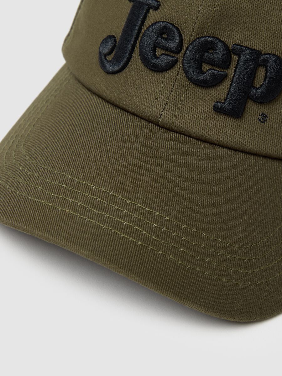 Men's green pure cotton cap with Jeep logo_2