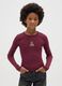 Girls' red regular fit stretchy cotton top_0