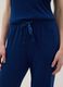 Blue regular fit stretch viscose blend pyjama trousers_3