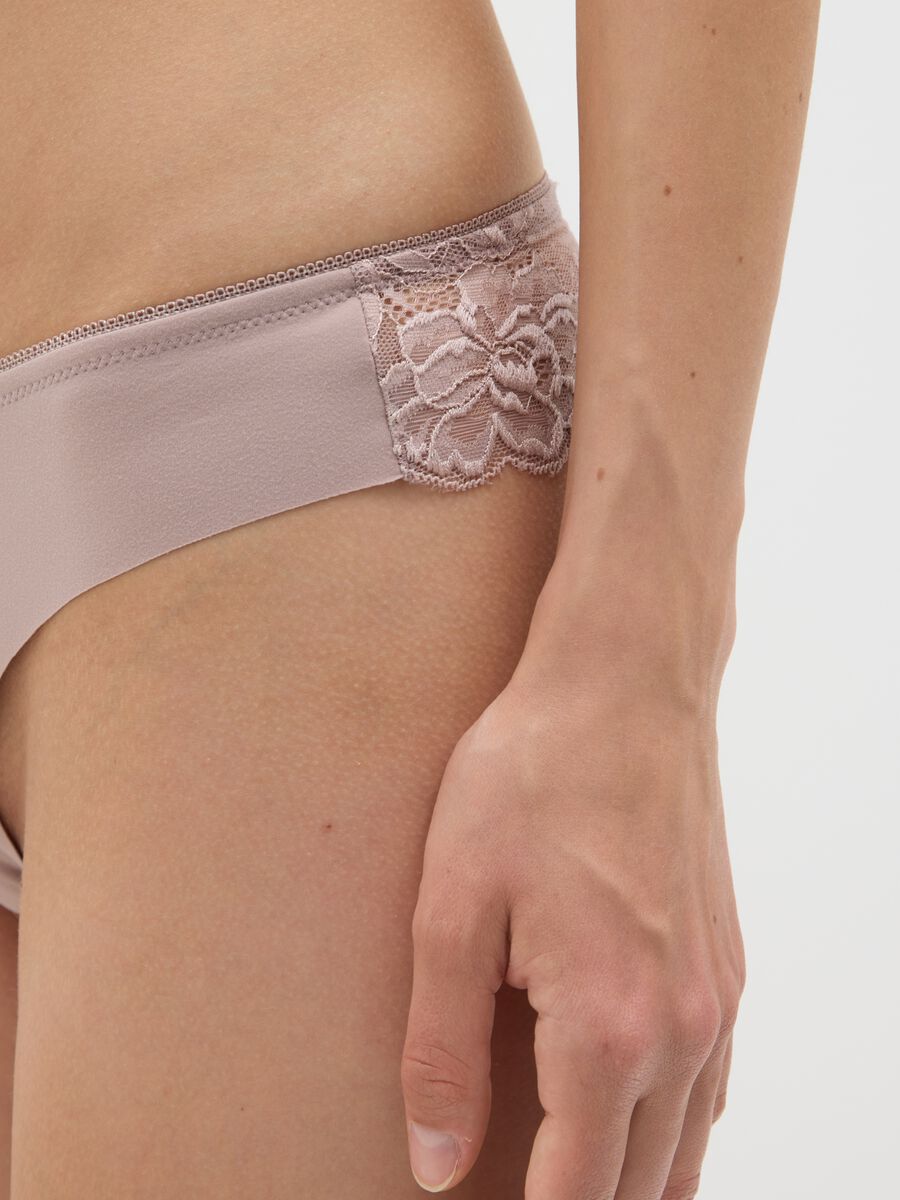 Slip The Nude Contemporary Lace in tessuto elasticizzato tortora _2