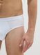 White Stretch Fabric Briefs Tripack_3