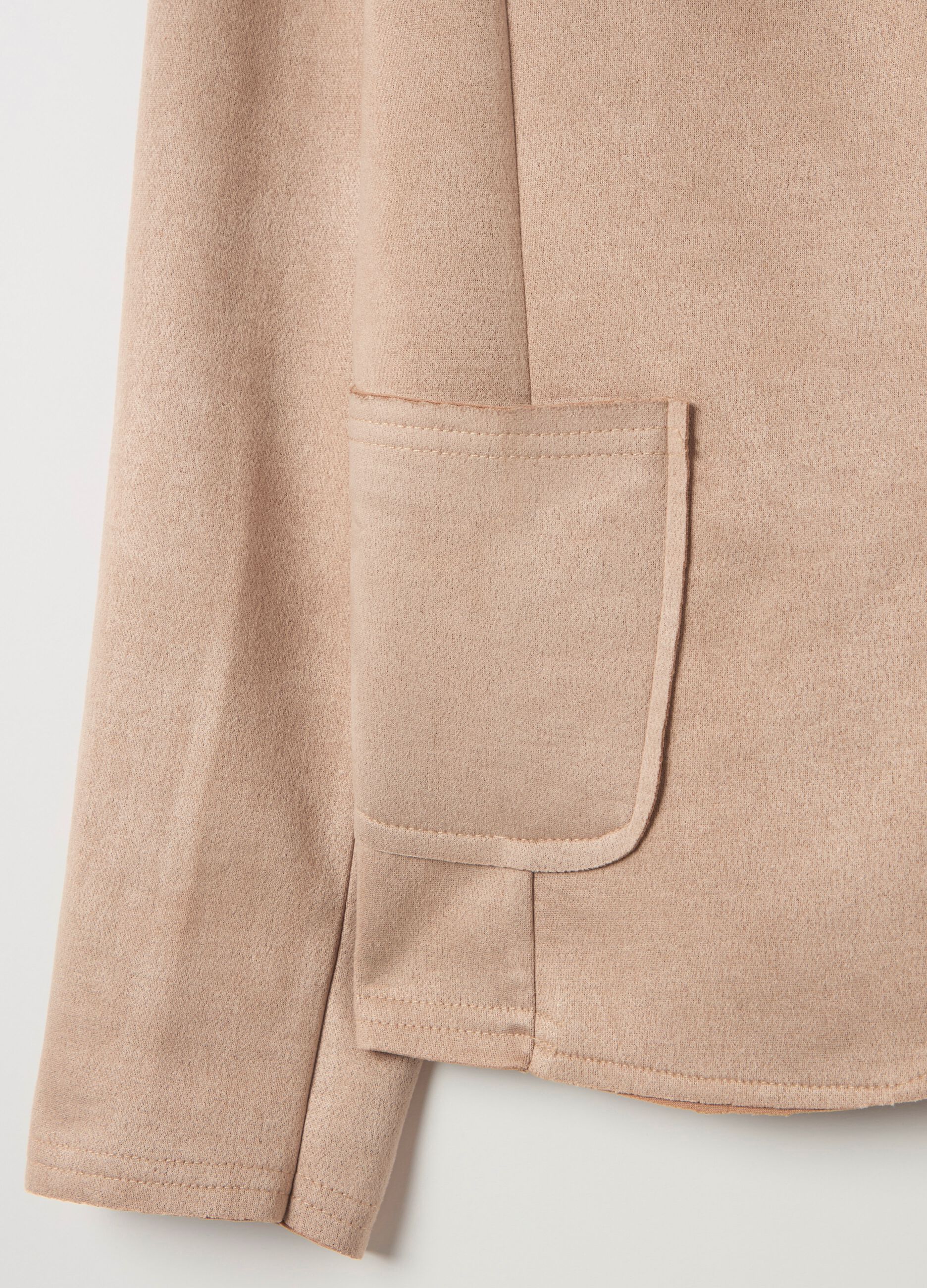 Single-breasted suede blazer