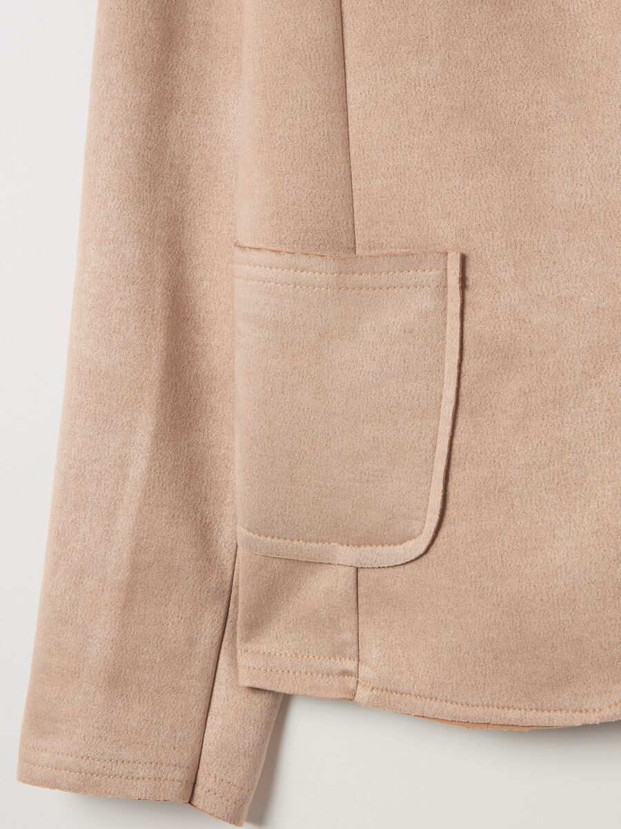 Single-breasted suede blazer_5