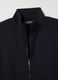 Blue Cotton Blend Zip-Up Sweatshirt_5
