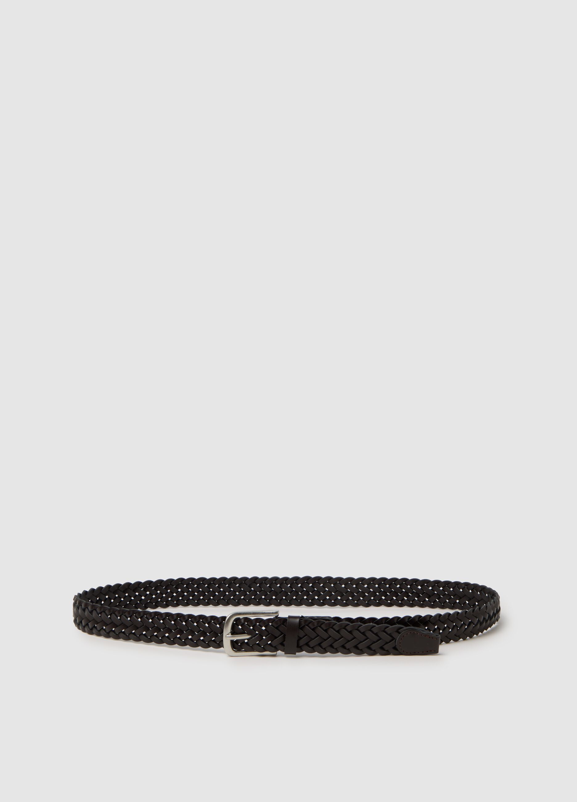 Men's belt in genuine brown leather