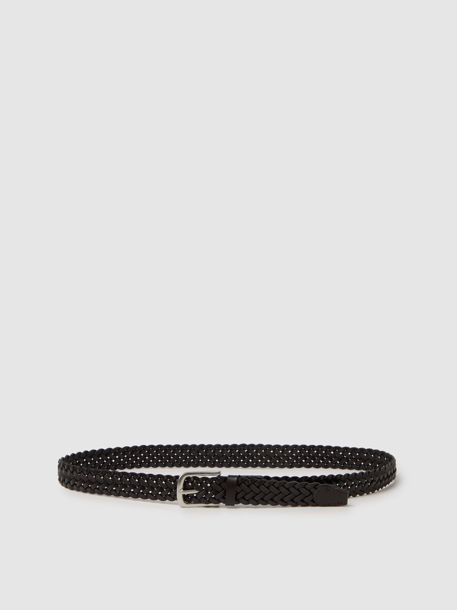 Men's belt in genuine brown leather_0