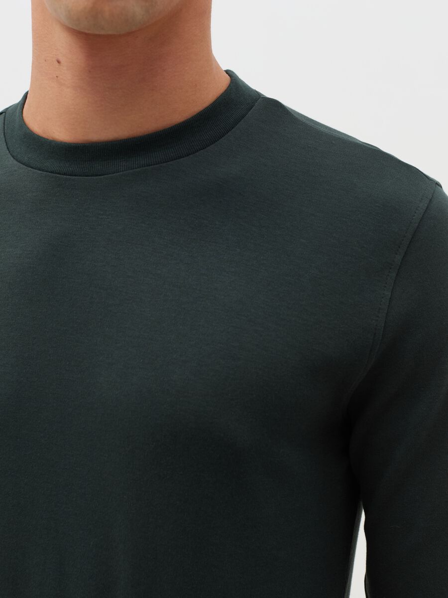 Cotton interlock T-shirt with round neck_3