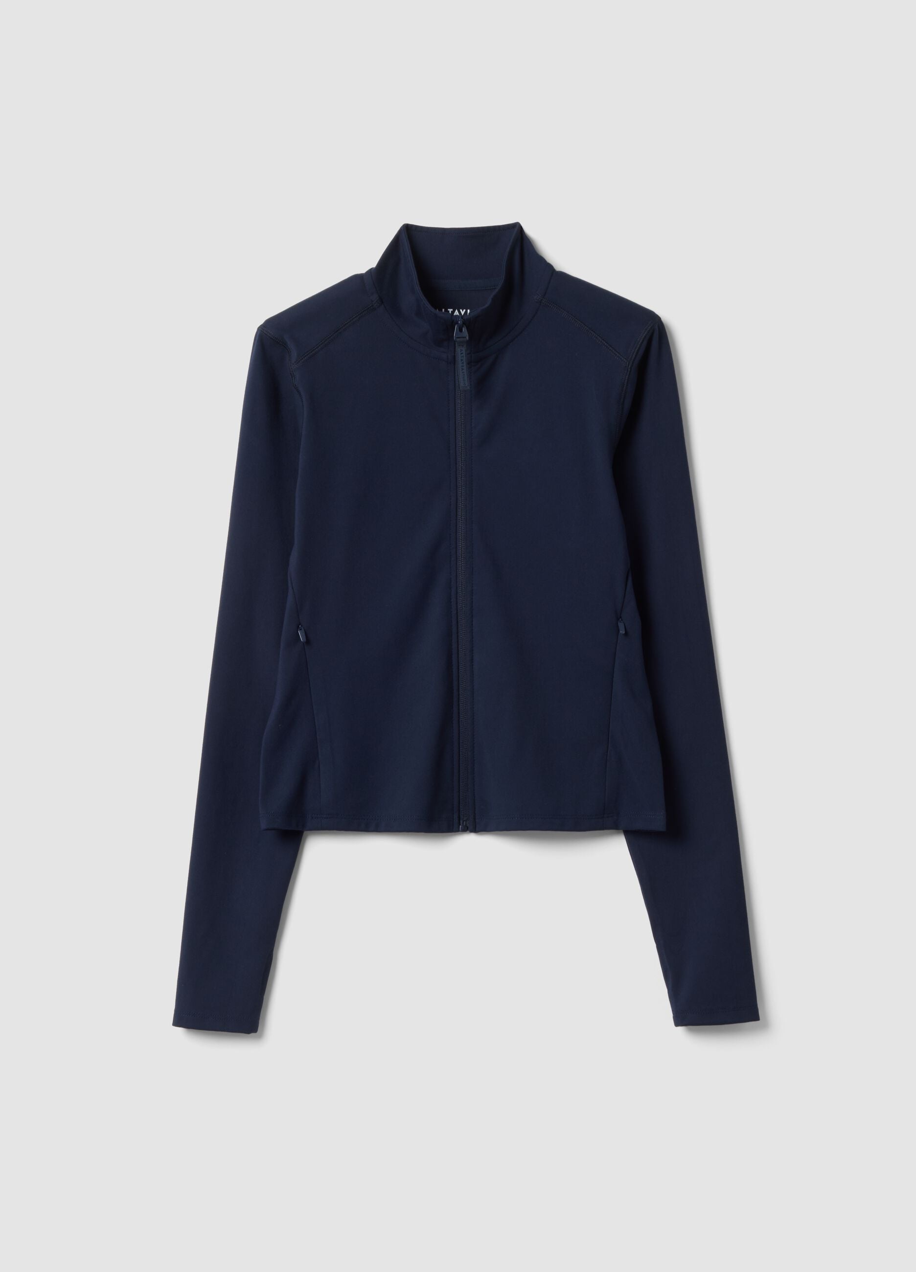 Full-zip blu fitted in tessuto elasticizzato ALTAVIA STUDIO